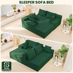 LEVELEVE 107" Cloud Sectional Couch with Deep Seat，Modern Modular Sofa with L-Shape Chaise，No Assembly Required, Upholstered Couches for Living Room Bedroom(Green,Left Facing Chaise)