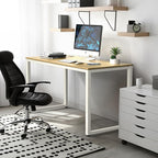 SHW 48-Inch Commercial-Grade Office Computer Desk, Oak