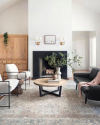Loloi Chris Loves Julia Jules Collection JUL-07 Natural/Ocean 2'-6'' x 12'-0'', .13" Pile Height, Runner Rug