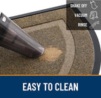 OLANLY Half Circle Door Mat Indoor Outdoor Entrance Welcome, Waterproof All-Season, All-Weather Doormat, Sturdy Natural Rubber, Low Profile, Easy Clean Patio Porch Entryway Mat, 71x47, Brown