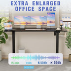 Homall Height Adjustable Electric Standing Desk, Memory Stand up Desk with Headphone Hook, Home Office Desks with Splice Board
