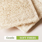 Natural Loofah Dish Sponge (Pack 30) Multipurpose Dish Sponges - 100% Biodegradable Compostable Dishwashing Scouring Pad Zero Waste (2.75" x 2.75" Each)