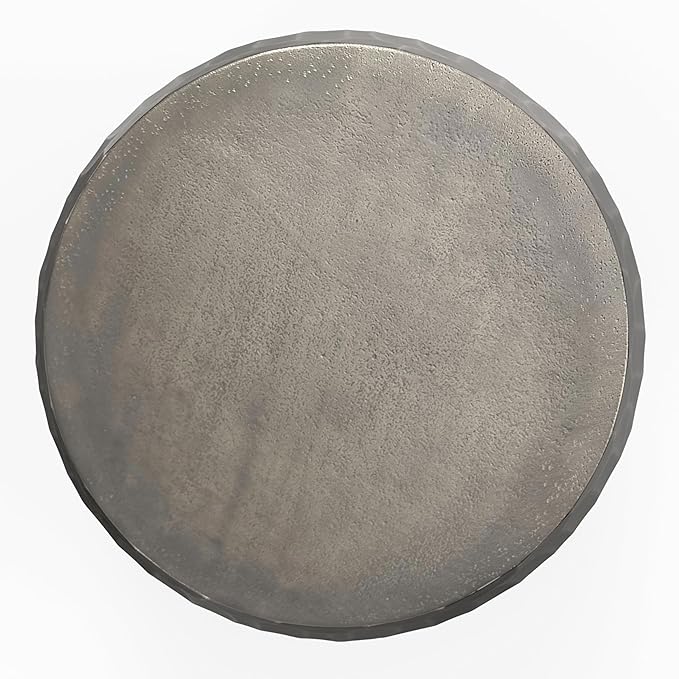 SIMPLIHOME Nellie Metal Side Table in Graphite, 18.5-inch Round, Cast Aluminum Contemporary Accent Table for Living Room, Bedroom, Fully Assembled