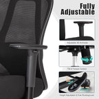 Okeysen Big and Tall Office Chair, Ergonomic Computer Desk Chair with 500 LBS Capacity, Wide Seat and 6’’ Thick Cushion for Heavy People, Adjustable Lumbar Support