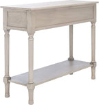 Safavieh Home Collection Tate Greige 2-Drawer Bottom Shelf Console Table