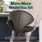 Vari CoreChair – Ergonomic Armless Office Chair for Active Sitting, Core Support & Posture – Adjustable Seat Height & Depth – Compact Task Chair for Home Office Desk – 250 lb Capacity (Black)