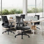 CLATINA 500lbs Big and Tall Office Chair Heavy Duty Mesh Ergonomic Computer Chairs with Adjustable Lumbar Support and Wide Comfy Seat for Home Office Conference Heavy People, Black(2 Pack)