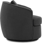 Swivel Accent Chair Set, Modern Upholstered Boucle Barrel Arm Chairs with Pillow for Living Room, 360 Degree Round Swivel Sherpa Armchair with Round Base for Bedroom Club (2, Dark Grey)