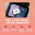QLEAN Laundry Detergent Sheets (Travel Size 40 Loads) – Travel Laundry Detergent Sheets, Eco-Friendly Laundry Soap, HE & Standard Washer Safe, Stain Remover, Skin-Friendly - Sweet Summer Love
