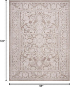 SAFAVIEH Area Rug 8x10 - Reflection Collection - Large - Beige & Cream, Non-Shedding & Easy Cleaning, Ideal for Living Room, Bedroom, Dining Space (RFT665A)