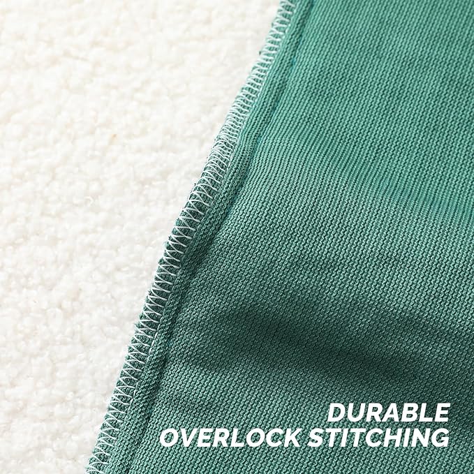 FUTEI Dark Green Throw Pillow Covers 26x26 Inch Set of 2,Furry Faux Fur Teddy Boucle Textured Cushion Covers,Soft Fluffy Decorative Euro Pillow Shams,Home Decor for Couch Bed Living Room Office Car