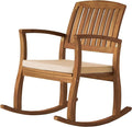 Christopher Knight Home Selma Acacia Rocking Chair with Cushion, Teak Finish