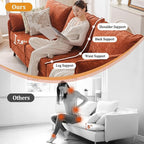 73'' Loveseat Sofa with All Seats Storage, Modular Sectional Couch with Movable Ottoman,Oversized Comfy Couch with 7.8'' Cushion,24.5'' Deep Seat,for Living Room,Bedroom,Velet,Orange