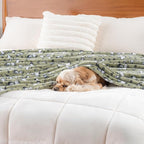 Berkshire Blanket Peanuts VelvetLoft Cute Character Snoopy Plush Throw Blanket,Peanuts Poses and Paws Loden,Throw 55 in x 70 in (Official Peanuts® Product)