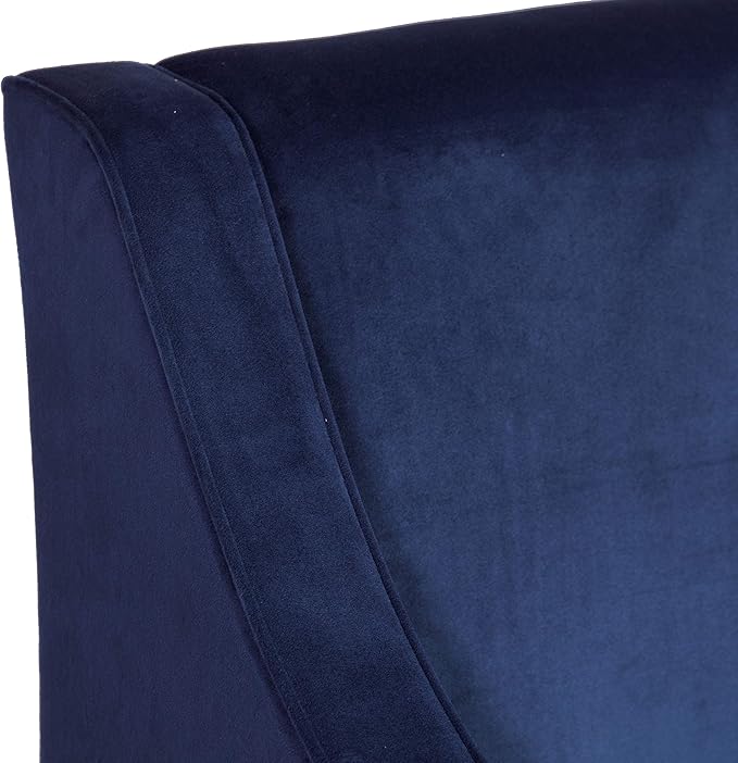 Homepop Home Decor Upholstered Classic Swoop Arm Accent Chair Accent Chairs for Living Room & Bedroom Decorative Home Furniture, Velvet Navy