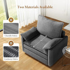 Vesgantti 40" Single Seat Sofa, Comfy Cloud Couch Deep Seat Upholstered Couch Chenille Modern Sofa with Armrest Pillow, Easy Assembly for Living Room, Bedroom and Apartment, Gray