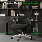 Ergonomic Office Chair, Mesh Home Office Desk Chair with Adaptive Lumbar Support, Gaming Chair with Headrest, 5D Armrest,90-130°Tilt, BIFMA Certified, Model Zen (Green)