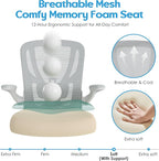 Office Chair Ergonomic Desk Chair - Mesh Computer Chair Breathable Task Chair with Wheels Adjustable Lumbar Support Home Desk Office Chairs Flip up Armrest Executive Rolling Swivel White