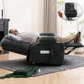 ABCASA Oversized Dual Motor Lay Flat Power Lift Recliner Chair, Massage Recliner Chairs with Heat, Lumbar Pillow, USB & Type-C Ports, Oversized Recliner for Big & Elderly People for Living Room - Grey