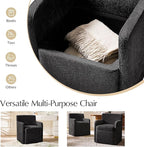 HULALA HOME Upholstered Dining Chair Set of 2 with Smooth-roling Castors, Modern Fabric Side Dining Room Chairs with Built-in Storage, Multi-Purpos Kitchen Chairs for Living Room, Black