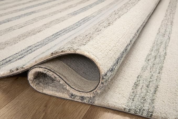 Loloi Chris Loves Julia Chris Collection CHR-05 Ivory/Slate 9'-3" x 13', .50" Pile Height, Area Rug