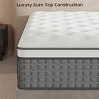Mattress Queen Size, Medium Firm 10 Inch Mattress with Extra Lumbar & Shoulder Support, Queen Size mattresses with Gel Memory Foam Pain Relief - Fiberglass Free - No Odor - 365 Night Trial