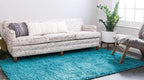 Unique Loom Solid Shag Collection Area Rug (3' 3" x 5' 3" Rectangle, Deep Aqua Blue)