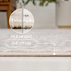 JONATHAN Y Vintage Medallion Indoor Area Rug Cream 8X10, Modern Boho for Living Room, Bedroom, Kitchen, Office, Easy-Cleaning, High Traffic, Pet-Friendly, Non-Shedding MDP100C-8