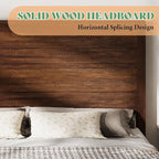 AMERLIFE 51.2" Full Size Wood Bed Frame, Rustic Platform Bed with Spliced Headboard, Wood Slats Support/No Box Spring Needed/Noiseless/Reclaimed Barnwood