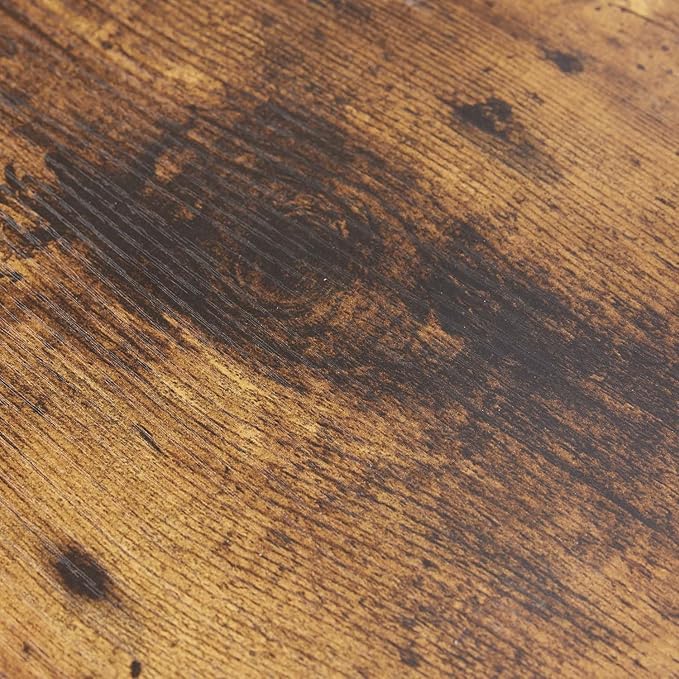 White Farmhouse End Table with Charging Station, 24" Wood Sofa Side Table with Mesh Barn Door, Nightstand with Adjustable Storage Shelf for Living Room, Square