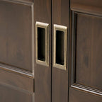 SIMPLIHOME Burlington SOLID WOOD 30 inch Wide Transitional Low Storage Cabinet in Mahogany Brown for the Living Room, Entryway and Family Room