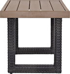 Crosley Furniture Beaufort Beaufort All Weather Rattan Wicker Outdoor Side Table for Patio, Deck, Porch, Brown