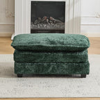 Ottoman for Modular Sectional Sofa, Deep Seat Ottoman for Living Room, Bedroom and Entrance (Green)