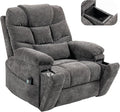Power Lift Recliner for Elderly Adults, Dual Motor Lay Flat Lift Chair with Heat Massage, Cup Holder & Wireless Phone Charger, USB Type C Charging, Big Tall 400 lbs