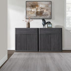 SICOTAS Buffet Cabinet with Storage - Accent Fluted Storage Cabinet with 6 Doors & 3 Drawers Sideboard Credenza Buffet Table Console Cabinets for Living Room Kitchen Dining Room Entryway Office