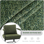 Accent Chairs Set of 2 for Living Room, Mid Century Modern Upholstered Reading Armchairs for Bedroom, Office, with Comfy Chenille Cushion & Metal Frame, Green