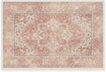 RUGGABLE Washable Area Rug – Kamran Rose Pink 2x3, Stain-Resistant, Non-Slip – Small Machine Washable Rugs for Living Room, Bedroom, Hallway, Entryway & Bathroom–with Cushioned Pad