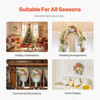 VEVOR Spring Wreath for Front Door 24 Inch - Artificial Hydrangea Year-Round Wreath with Welcome Sign, All Season Outdoor Indoor Decor for Home Wall Window