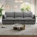 94.6" Cloud Modular Sectional Sofa, Waterproof Down Filled Sectional Sofas, High Backrest 3 Seater Sectional Couches for Living Room, Modern Modular Couch with Removable Cover, Dark Gray