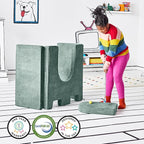 Yourigami Kids and Toddler Play Castle, Playroom Couch Add-On Set, Durable Modular Design, Green Meadows