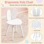 Costzon Kids Vanity, Girls Vanity Set with Mirror and Stool and Lights, Drawers & Storage Compartments, Toddler Makeup Vanity Desk Dressing Table, Wooden Kids Vanity Table and Chair Set (White)