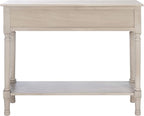 Safavieh Home Collection Tate Greige 2-Drawer Bottom Shelf Console Table