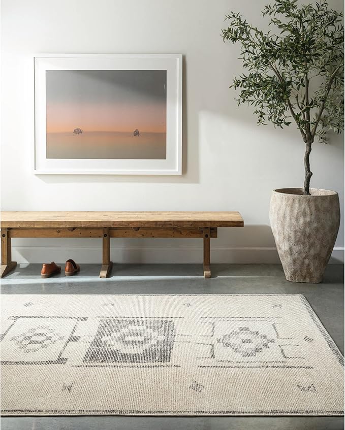 Livabliss x Becki Owens Solana Global Area Rug, 6'7" x 9', Taupe/Cream, (7' x 9')