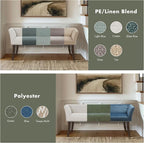 Madison Park Accent Bench, Plush Upholstered, Nailhead Trim, & Padded Seat Entryway Bench Small, End of Bed Bench with Back, 49.5" W x 19.25" D x 23" H, Green