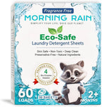 MorningRain Eco Laundry Detergent Sheets - Ingredients from Finland, Unscented, Bio-Enzyme Formula, Power Clean, 90 Sheets (Up to 180 Loads) - Non-Toxic, Preservative-Free, Skin Safe, Designed in USA