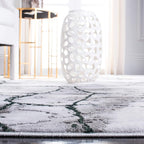 SAFAVIEH Craft Collection Area Rug - 5'3" x 7'6", Grey & Green, Modern Abstract Design, Non-Shedding & Easy Care, Ideal for High Traffic Areas in Living Room, Bedroom (CFT877Y)