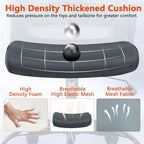 CLATINA Ergonomic Office Chair - Mesh Desk Chair with Lumbar Support, Rolling Comfortable Computer Chairs with Arms for Home Conference, Gray 2 Pack