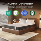 FLEXISPOT 6'' Queen Size Cooling Gel Memory Foam Mattress, Viscose from Bamboo, Medium Firm, 10-Year Warranty, Mattress-in-A-Box, Certi-PUR & Oeko-TEX Certified, Washable, Fire-Resistant.