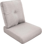 Outdoor Chair Cushions for Patio Furniture - 1 Pack Outside High Back Thick Water-Resistant Cushion 22x24 with Zipper Cover for Wicker Glider Rocking Chairs Loveseat Couch – Beige/Buckle