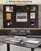 Okin Small Electric Standing Desk, 40" x 24" Whole Piece Height Adjustable Black Sit to Stand Desk Computer Workstation for Home Office